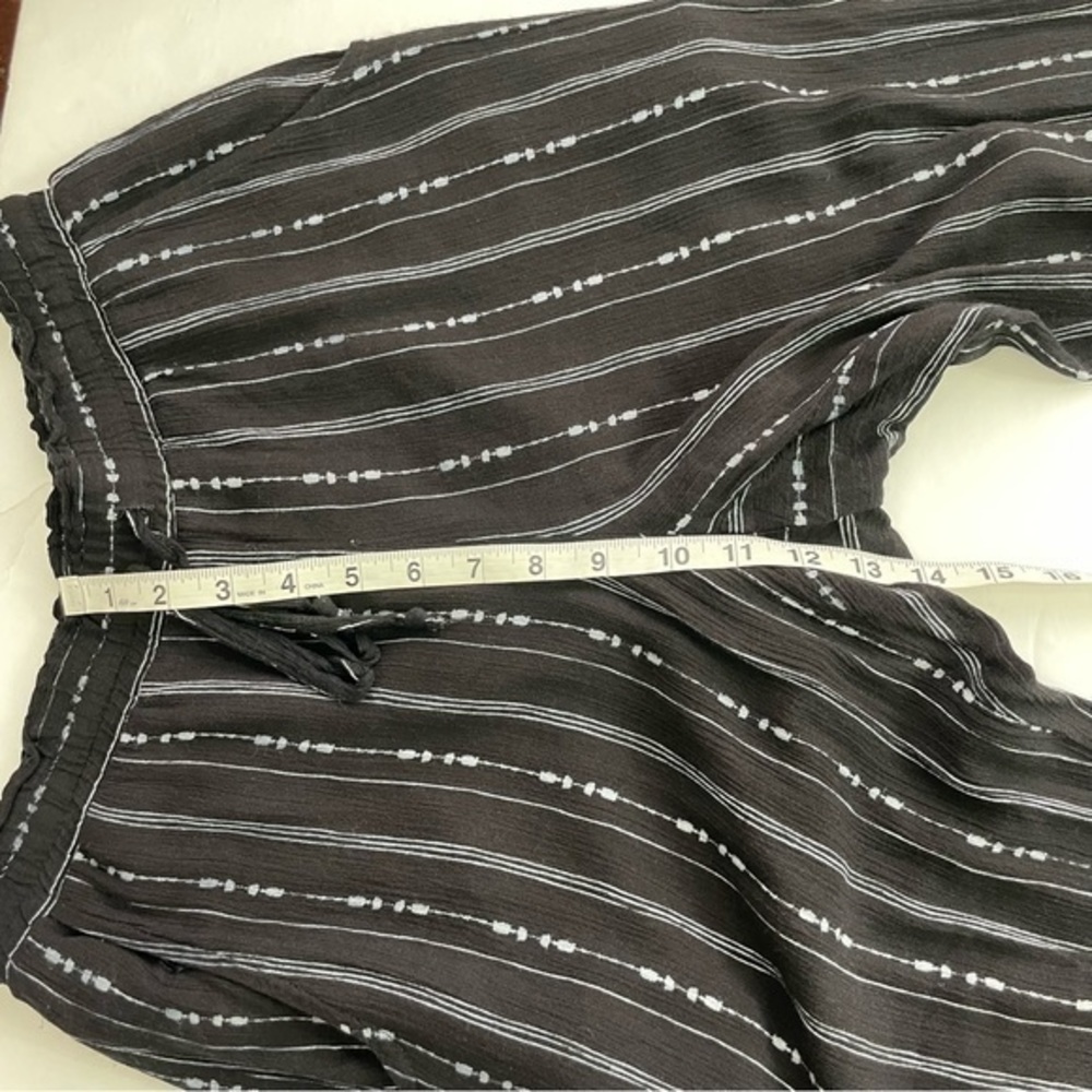 Allison Joy Corey Black Patterned Pants - Picture 16 of 17